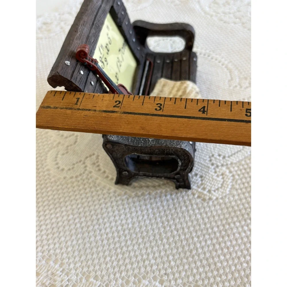 World Bazaars Musical Park Bench Picture Frame Violin Sheet Music 3.5x5 43149